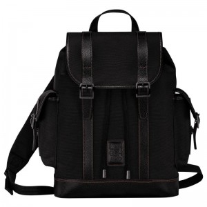 Black Men's Longchamp Boxford Backpacks | UGQTR-8365