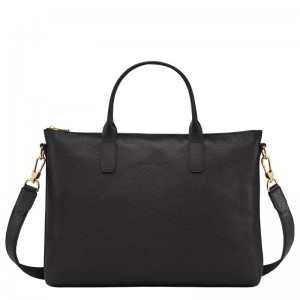 Black Men's Longchamp Le Foulonné S Briefcase | YTMLV-2507