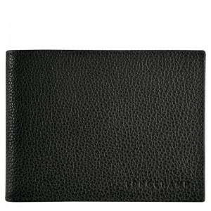 Black Men's Longchamp Le Foulonné Wallets | HOBTN-4395