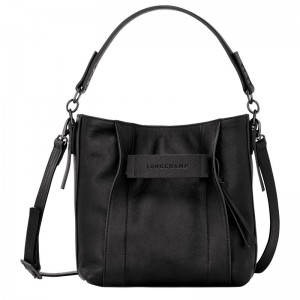 Black Women's Longchamp 3D S Crossbody Bags | WUIYD-0452