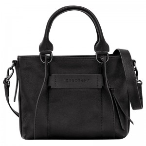 Black Women's Longchamp 3D S Handbags | NVLYR-0843