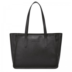 Black Women's Longchamp Le Foulonné L Tote Bag | UWAGJ-6231