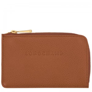 Caramel Brown Men's Longchamp Le Foulonné Cardholders | CUBXO-3984