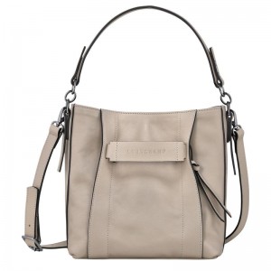 Clay Grey Women's Longchamp 3D S Crossbody Bags | QAYNV-3159