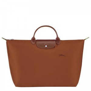 Cognac Brown Men's Longchamp Le Pliage Green S Travel Bags | FZWLA-3608