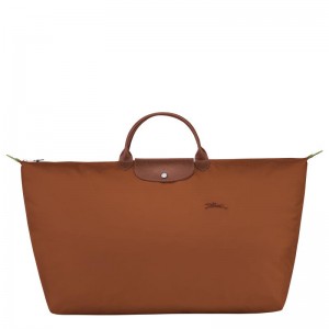 Cognac Brown Men's Longchamp Le Pliage Green M Travel Bags | TZAKI-2538