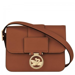 Cognac Brown Women's Longchamp Box-Trot S Crossbody Bags | PXRBC-7281