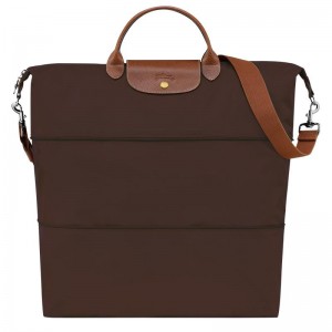 Ebony Brown Men's Longchamp Le Pliage Original expandable Travel Bags | FYJPM-8432