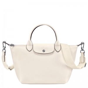 Ecru White Women's Longchamp Le Pliage Xtra S Handbags | HRCGM-4789