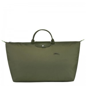 Forest Green Men's Longchamp Le Pliage Green M Travel Bags | WVJTN-8657