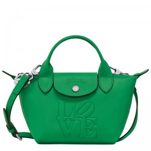 Green Men's Longchamp x Robert Indiana XS Handbags | KWJXI-2743