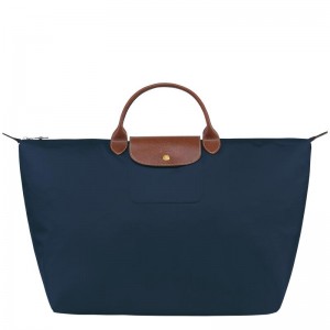 Navy Men's Longchamp Le Pliage Original S Travel Bags | DLPSY-0178