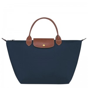 Navy Women's Longchamp Le Pliage Original M Handbags | LCVDG-8907