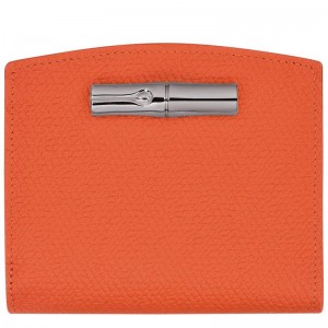 Orange Women's Longchamp Roseau Wallets | QOLAJ-5918