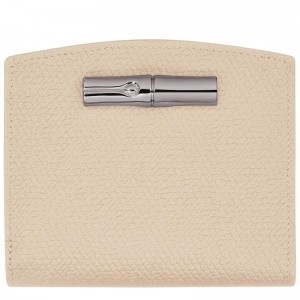 Paper White Women's Longchamp Roseau Wallets | QVORG-8931