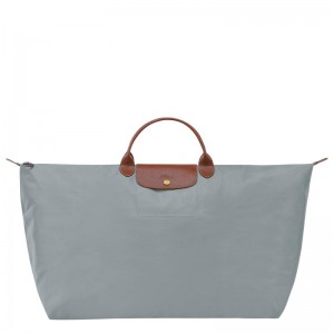 Steel Grey Women's Longchamp Le Pliage Original M Travel Bags | MNSUY-9825