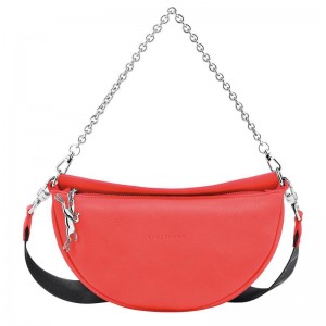 Strawberry Red Women's Longchamp Smile S Crossbody Bags | AJUBL-5412