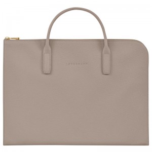 Turtledove Grey Women's Longchamp Le Foulonné S Briefcase | WJNBL-6042