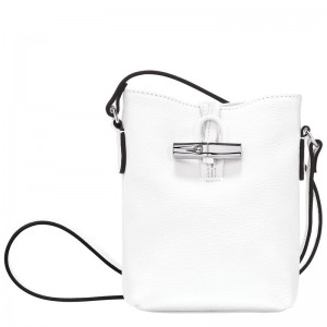 White Women's Longchamp Roseau XS Crossbody Bags | LAQXC-9824