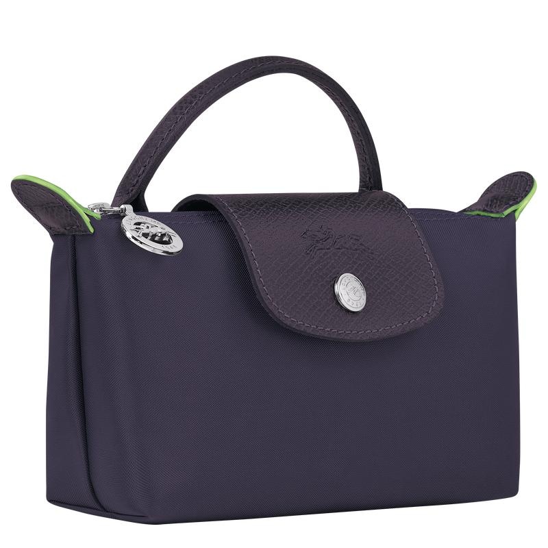 Bilberry Purple Men's Longchamp Le Pliage Green with handle Pouches | OHZIY-3710