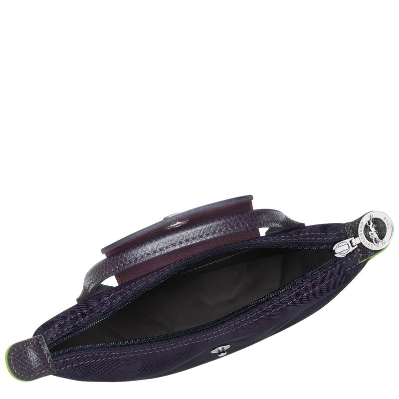 Bilberry Purple Men's Longchamp Le Pliage Green with handle Pouches | OHZIY-3710