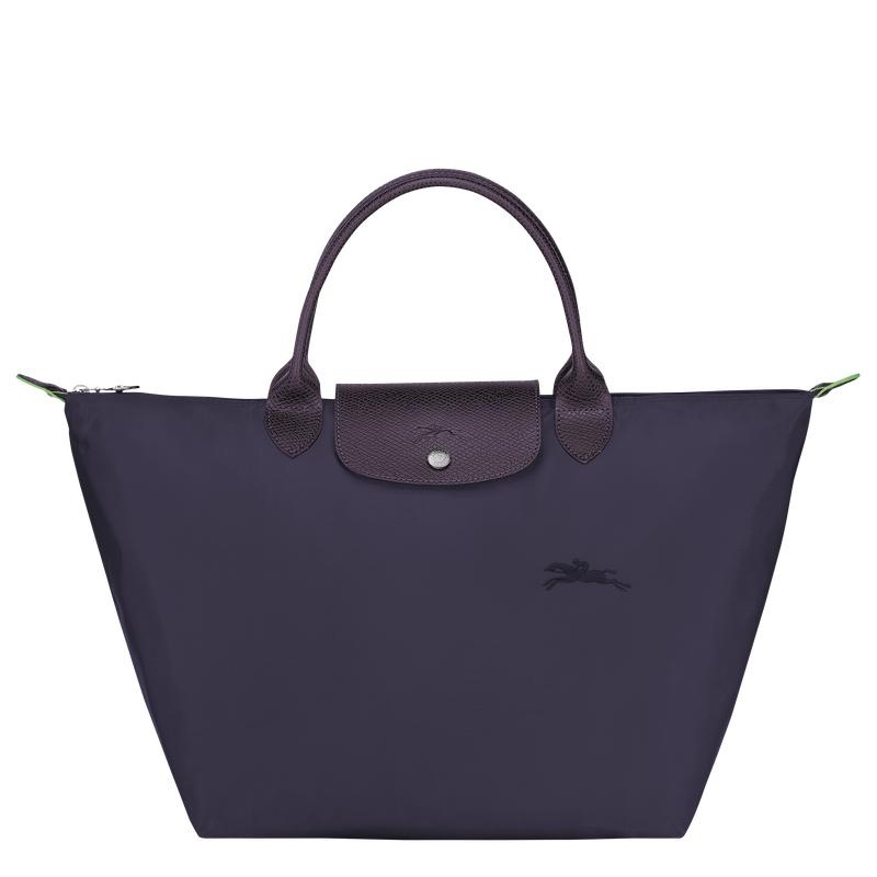 Bilberry Purple Women\'s Longchamp Le Pliage Green M Handbags | PIBCT-6923