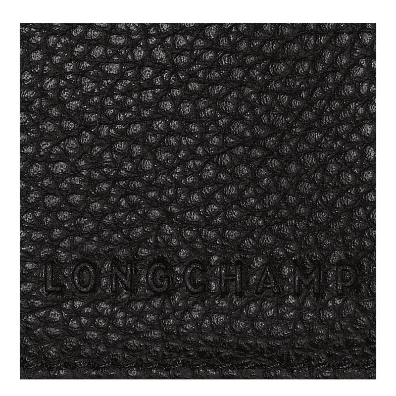 Black Women's Longchamp Le Foulonné Passport cover Passport Bag | HDLQZ-6175