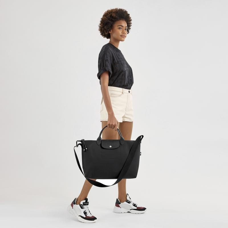 Black Women's Longchamp Le Pliage Energy XL Handbags | DQMGK-2047