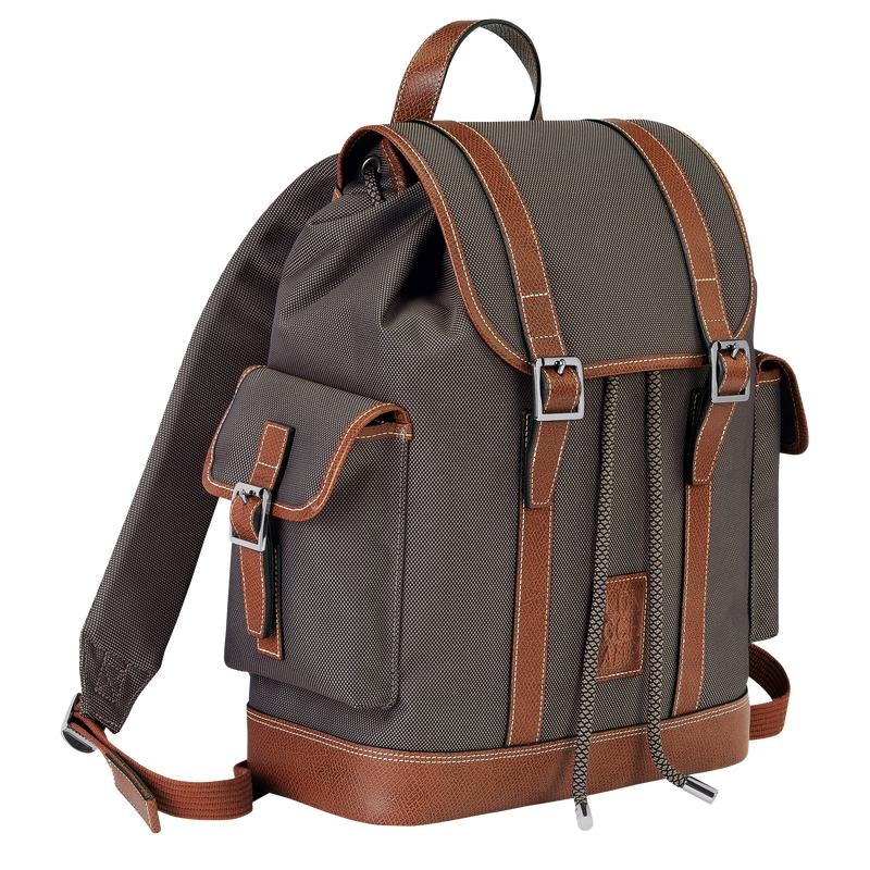 Brown Men's Longchamp Boxford Backpacks | BTJRL-9430