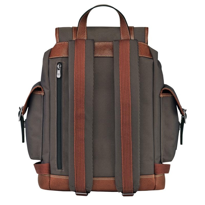 Brown Men's Longchamp Boxford Backpacks | BTJRL-9430