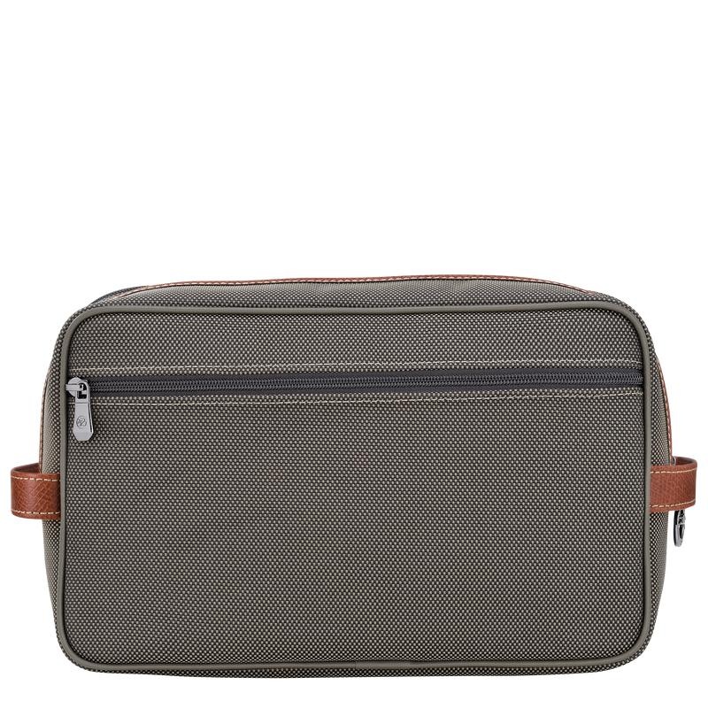 Brown Men's Longchamp Boxford Toiletry Bags | OFMPZ-8953