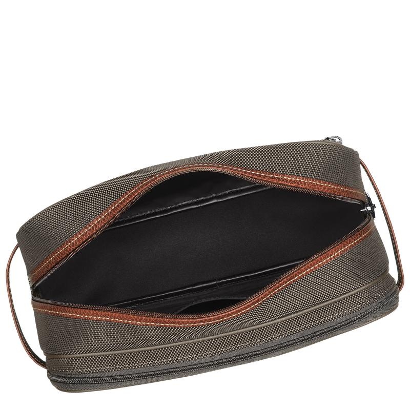 Brown Women's Longchamp Boxford Toiletry Bags | UXHKT-3609