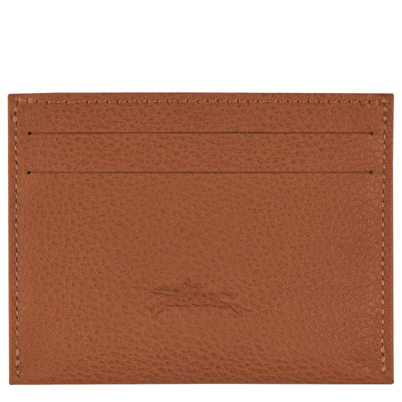 Caramel Brown Men's Longchamp Le Foulonné Cardholders | PLOSE-6058