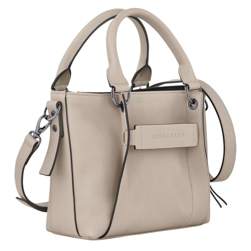 Clay Grey Women's Longchamp 3D S Handbags | FGOPR-4053