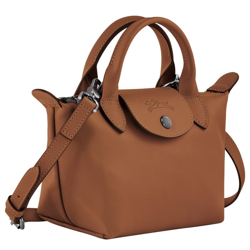 Cognac Brown Women's Longchamp Le Pliage Xtra XS Handbags | GZIUA-7031