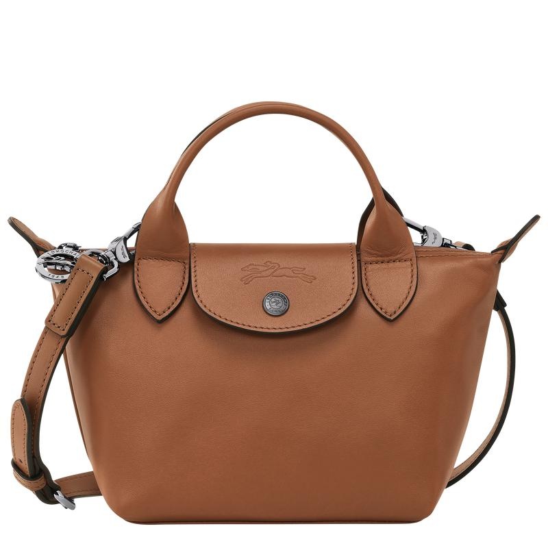 Cognac Brown Women\'s Longchamp Le Pliage Xtra XS Handbags | GZIUA-7031