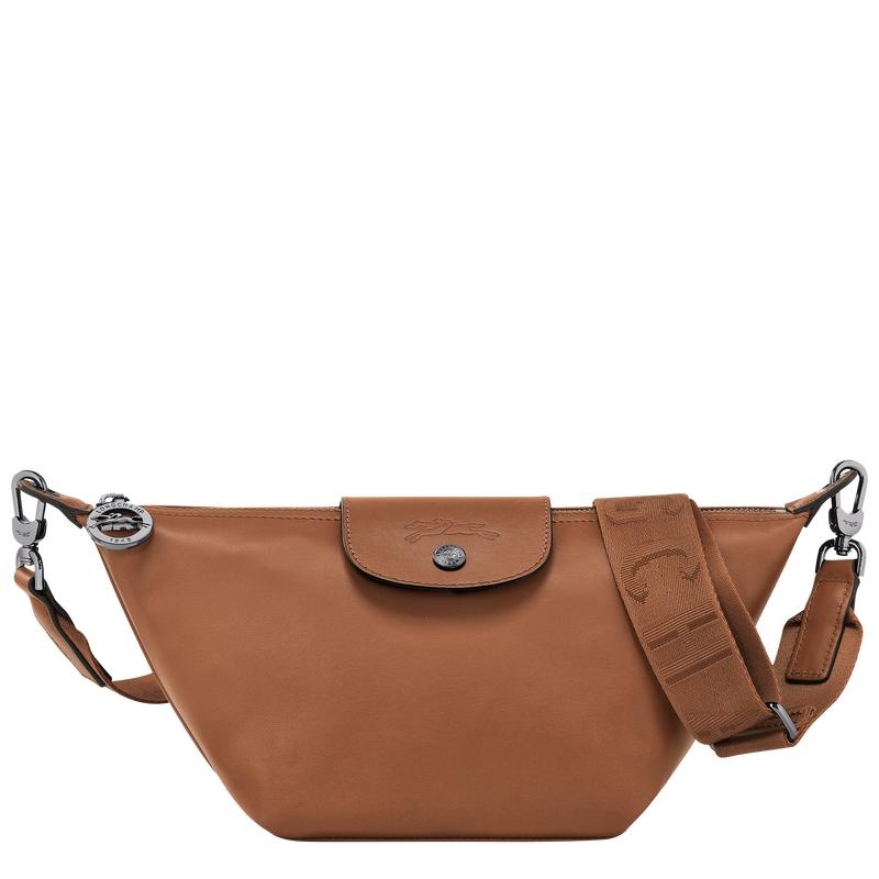 Cognac Brown Women\'s Longchamp Le Pliage Xtra XS Crossbody Bags | FMVTG-8140