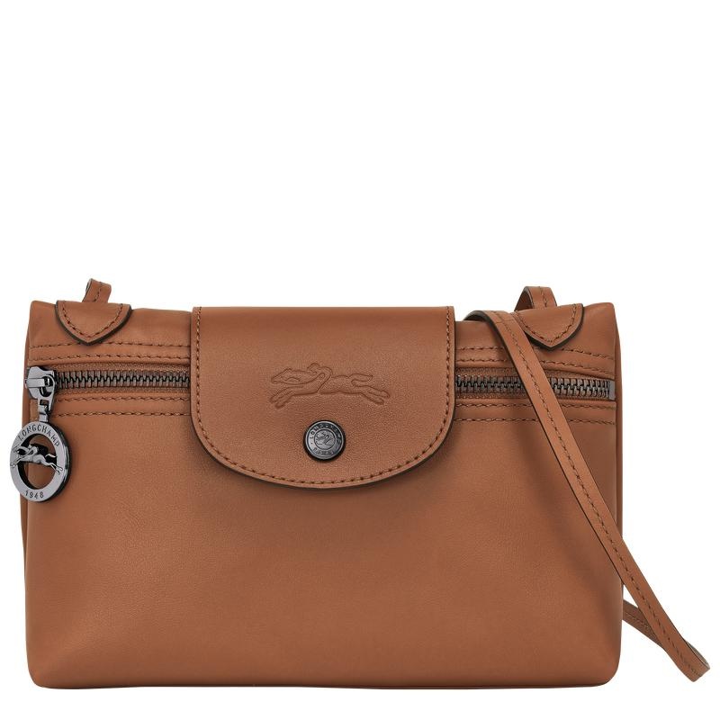 Cognac Brown Women\'s Longchamp Le Pliage Xtra XS Crossbody Bags | ZSXUM-5968