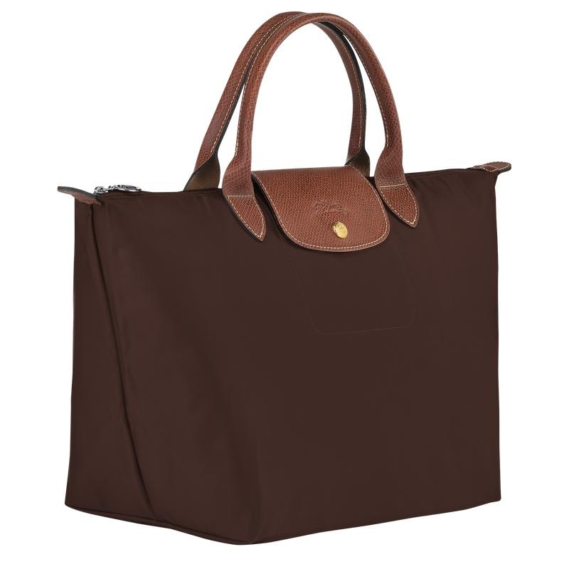 Ebony Brown Women's Longchamp Le Pliage Original M Handbags | OXTCY-8769