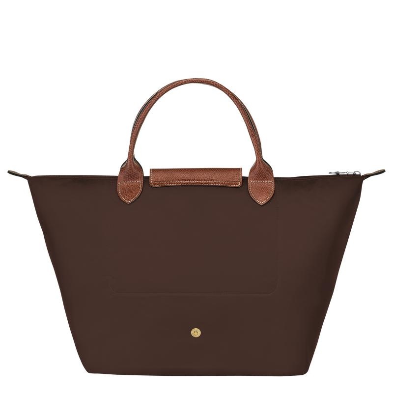 Ebony Brown Women's Longchamp Le Pliage Original M Handbags | OXTCY-8769