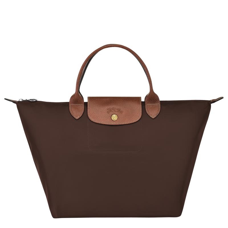 Ebony Brown Women\'s Longchamp Le Pliage Original M Handbags | OXTCY-8769