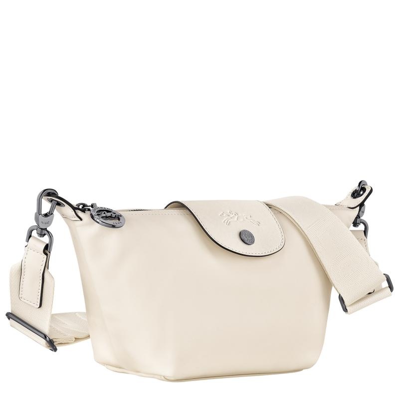 Ecru White Men's Longchamp Le Pliage Xtra XS Crossbody Bags | BPITY-0197