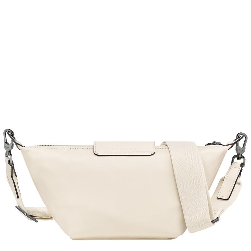 Ecru White Men's Longchamp Le Pliage Xtra XS Crossbody Bags | BPITY-0197