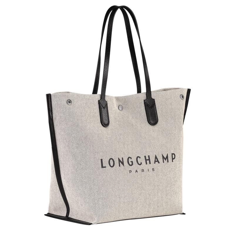 Ecru White Women's Longchamp Essential L Tote Bag | YGZDE-8725