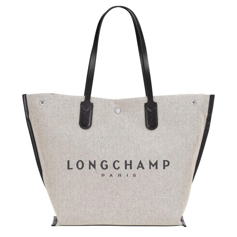 Ecru White Women\'s Longchamp Essential L Tote Bag | YGZDE-8725