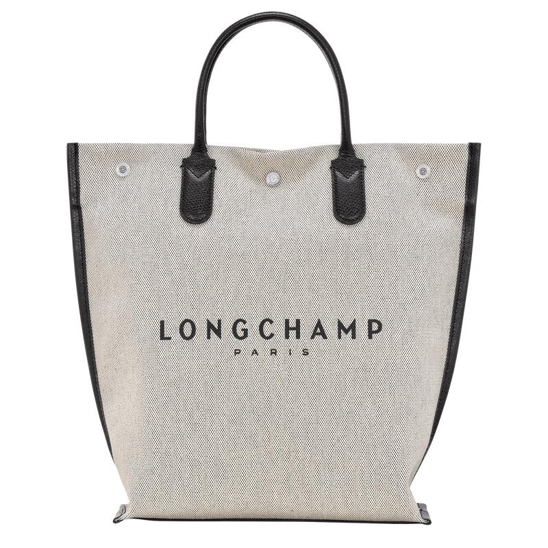 Ecru White Women\'s Longchamp Essential M Tote Bag | GBZMA-7549