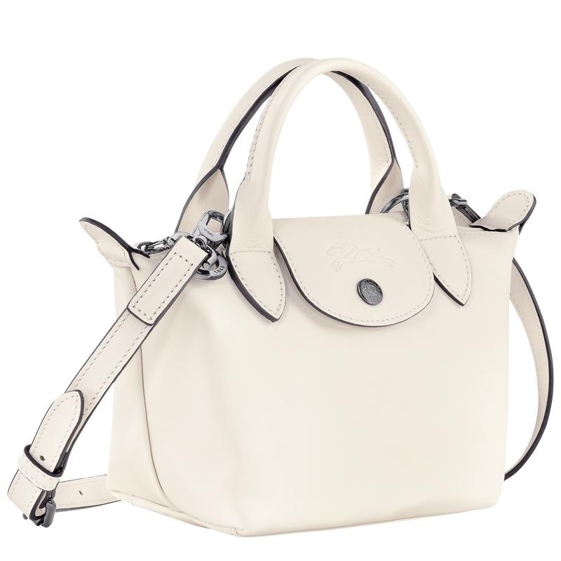 Ecru White Women's Longchamp Le Pliage Xtra XS Handbags | QYEOB-2680