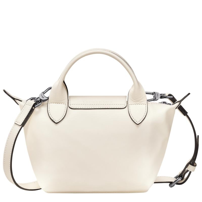 Ecru White Women's Longchamp Le Pliage Xtra XS Handbags | QYEOB-2680