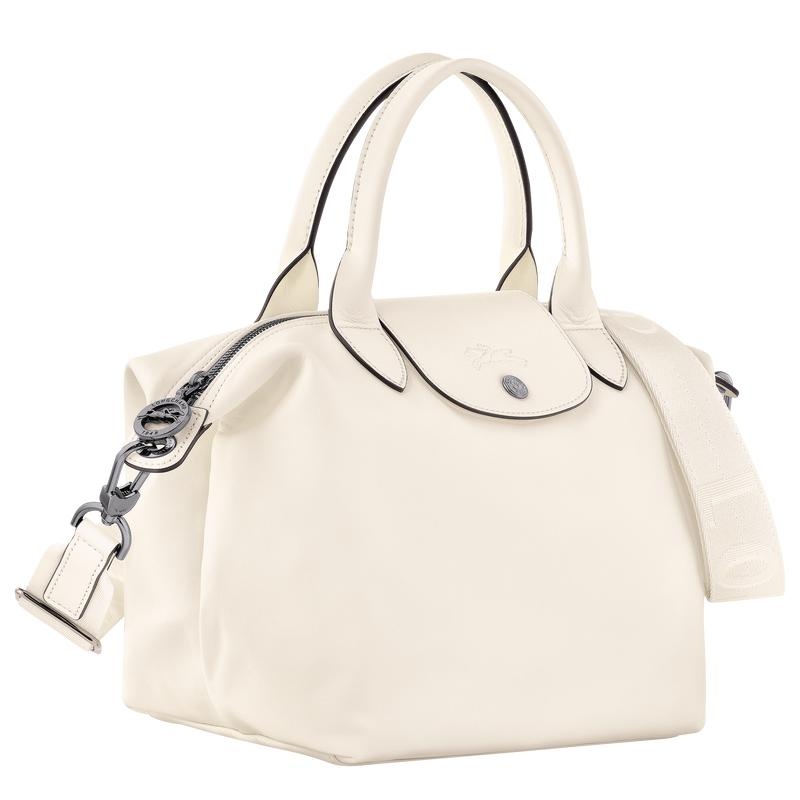 Ecru White Women's Longchamp Le Pliage Xtra S Handbags | HRCGM-4789