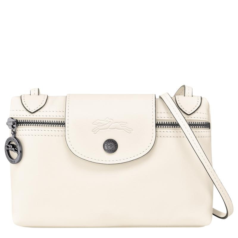 Ecru White Women\'s Longchamp Le Pliage Xtra XS Crossbody Bags | WAICN-2450